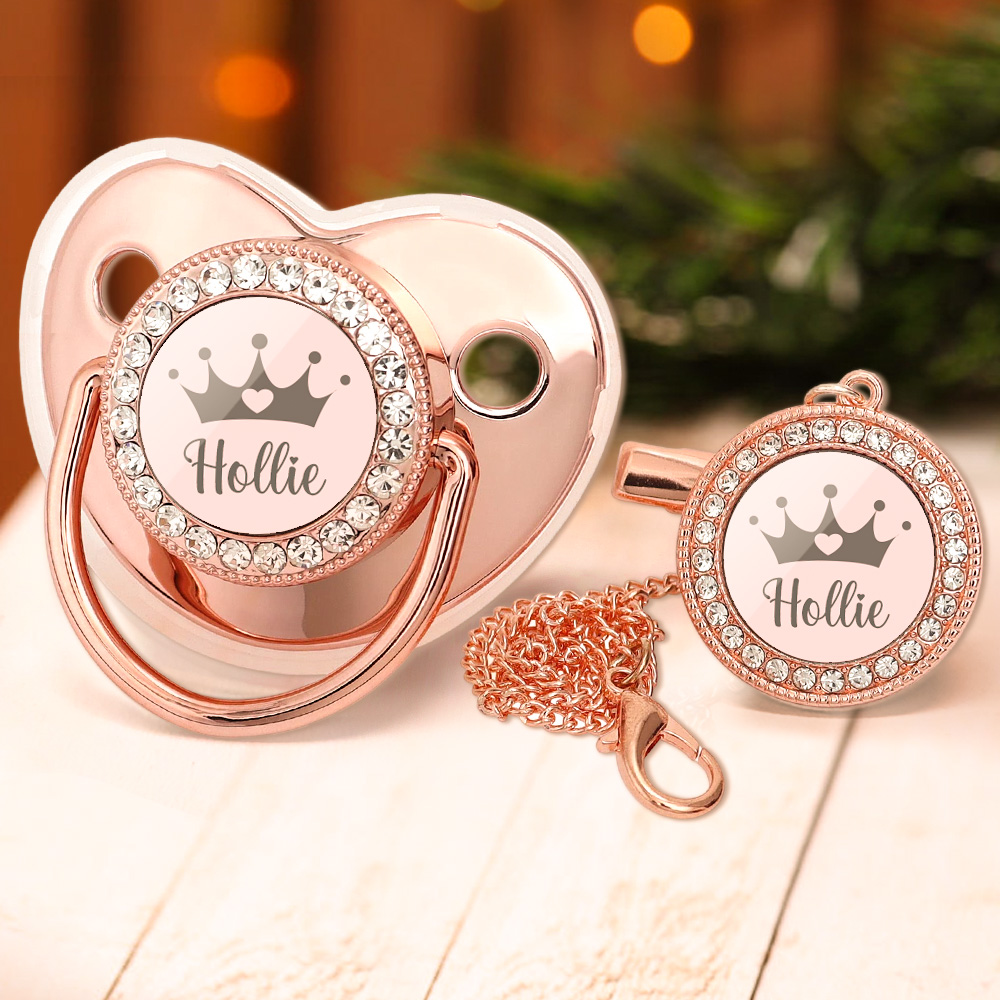 Personalized Baby Name Pacifier Handcrafted Elegance for Your Little Darling - soufeelmy