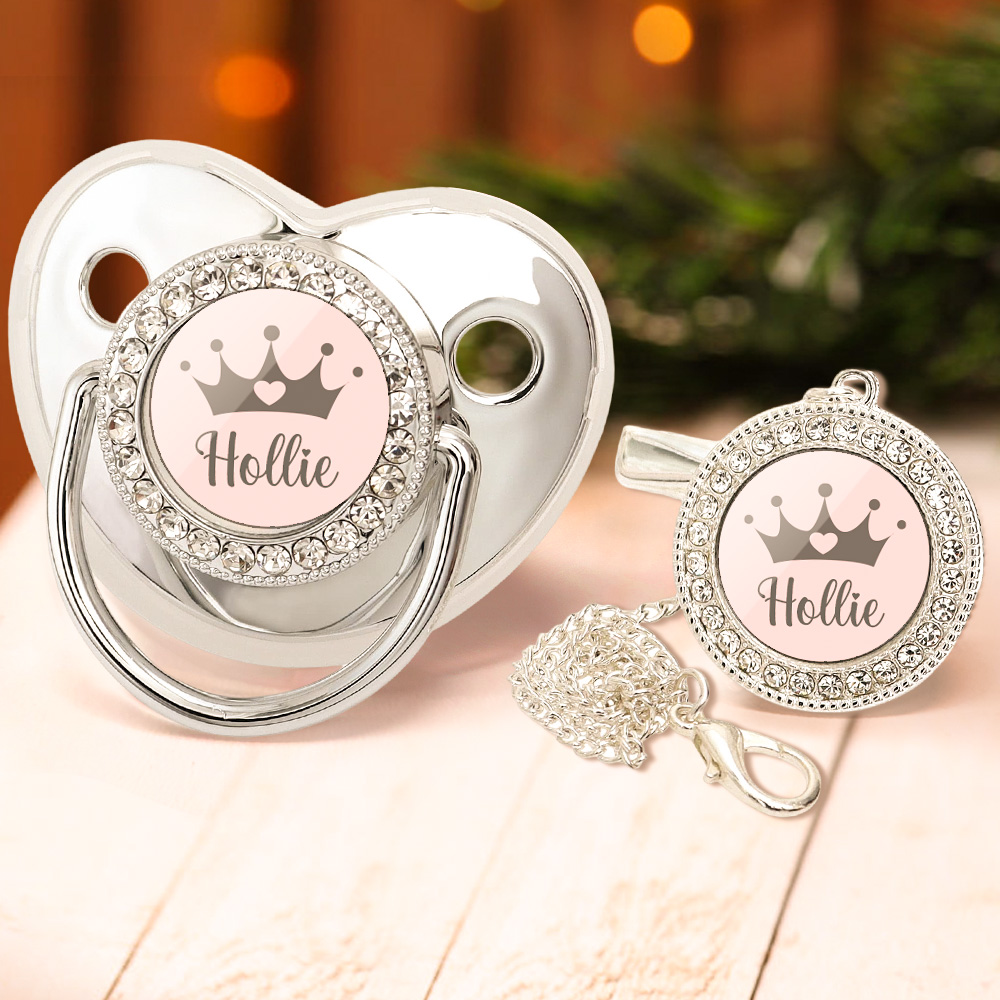 Personalized Baby Name Pacifier Handcrafted Elegance for Your Little Darling - soufeelmy