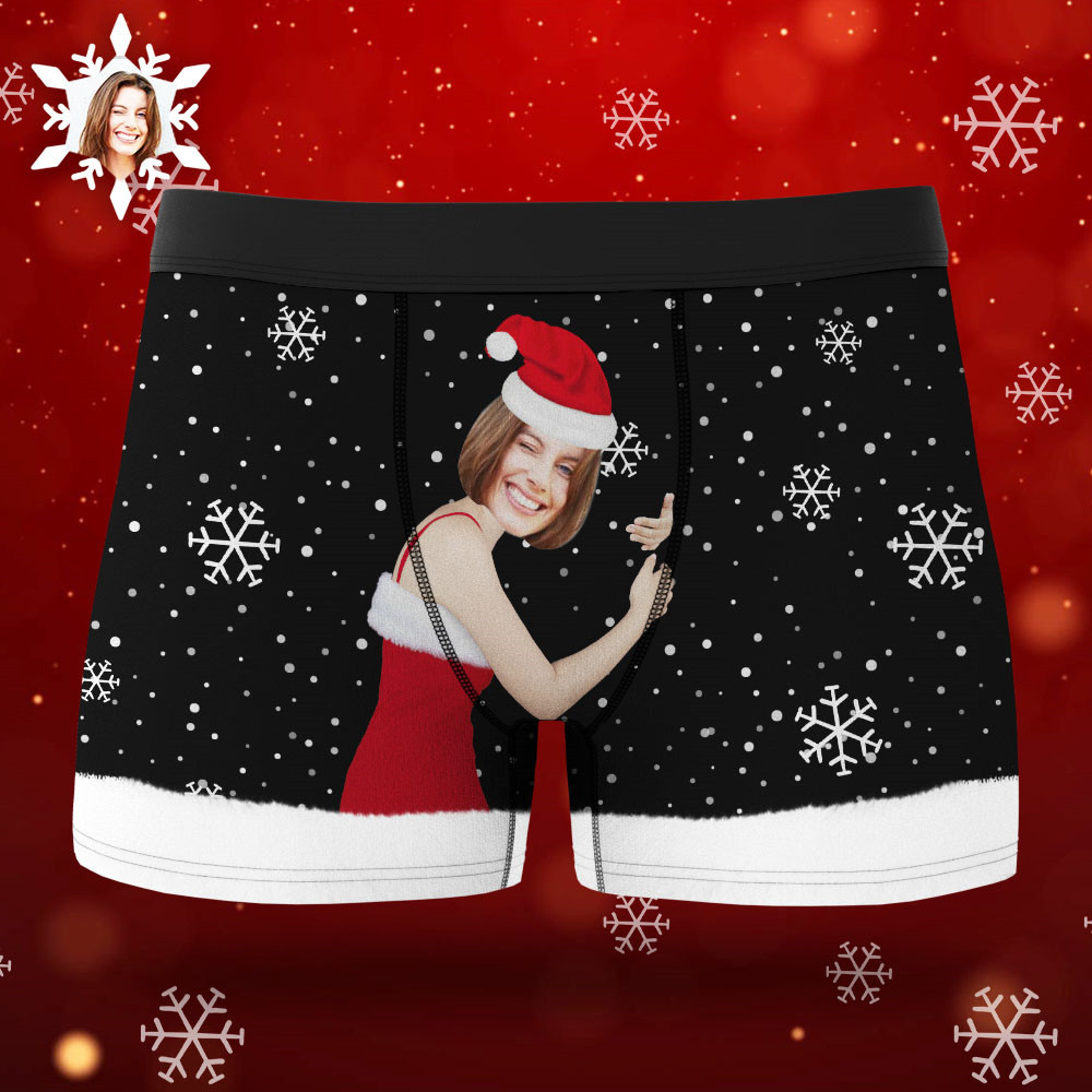 Custom Face Men's Christmas Underwear Face On Body Boxers Christmas Gift AR View Gift - soufeelmy