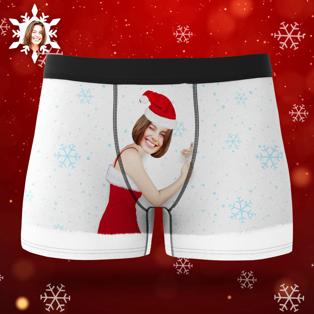 Custom Face Men's Christmas Underwear Face On Body Boxers Christmas Gift AR View Gift - soufeelmy