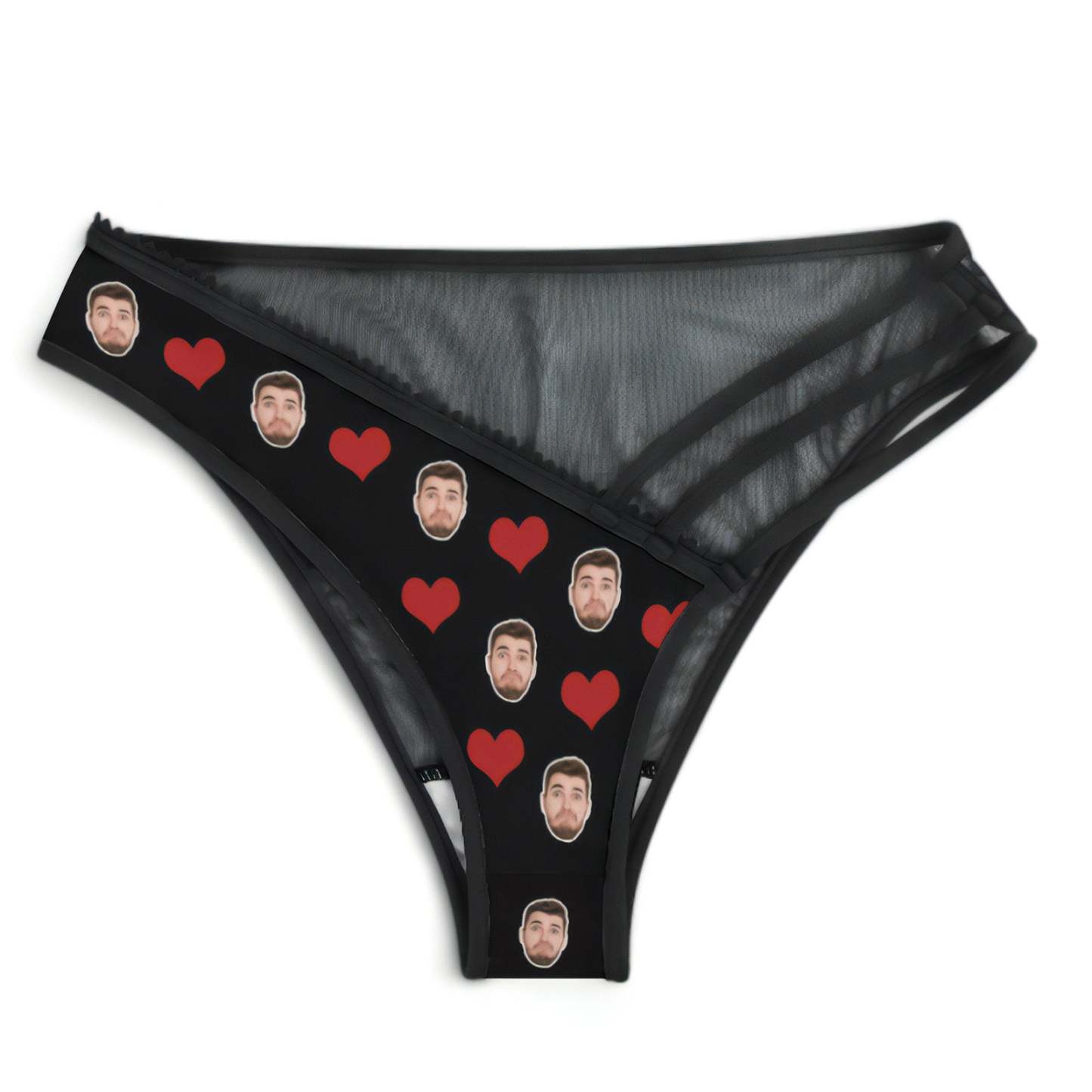 Custom Face Panties Mesh Thin Strap Sexy Panties for Her - soufeelmy