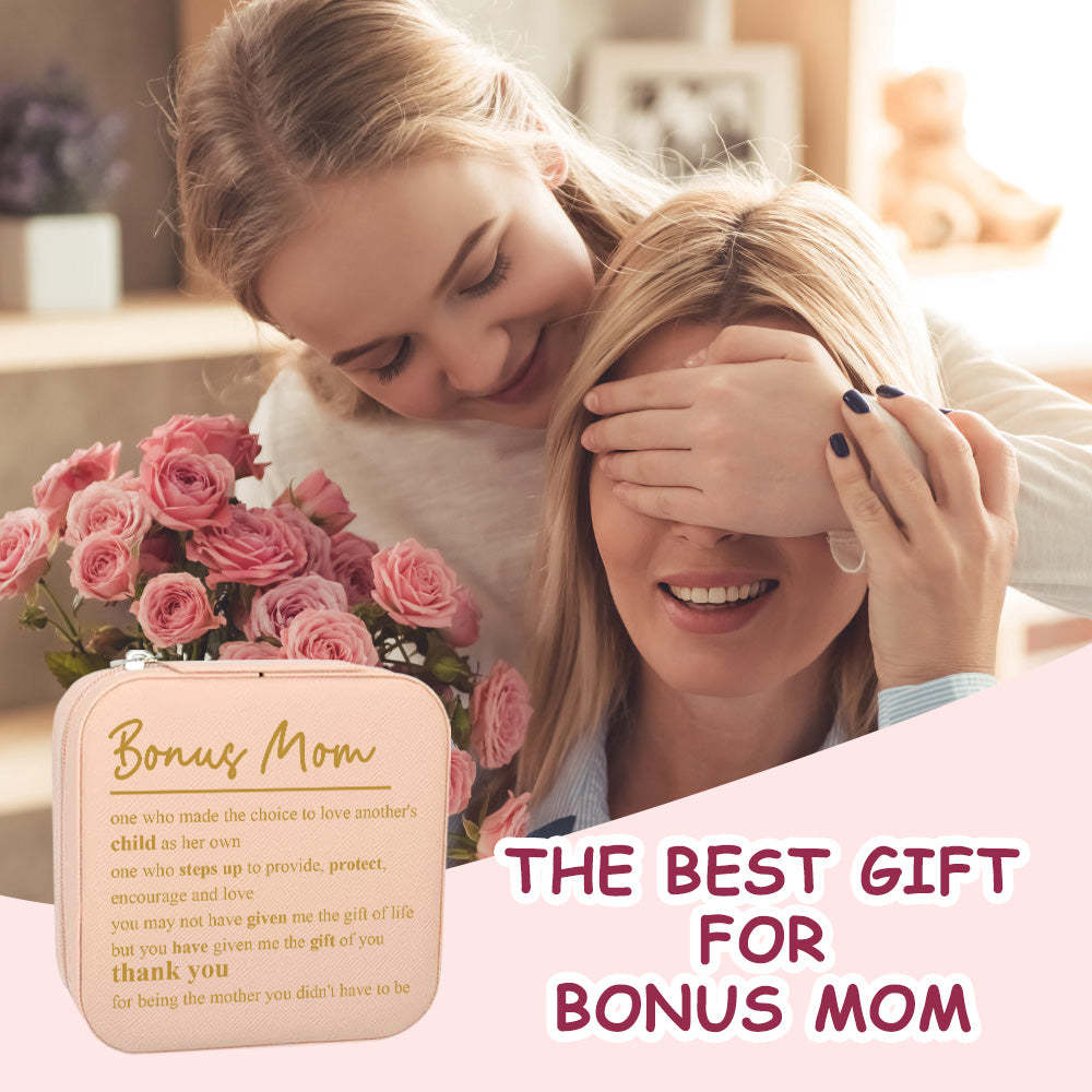 Personalized Jewelry Box Custom Jewelry Organizer Storage Gift for Bonus Mom - soufeelmy