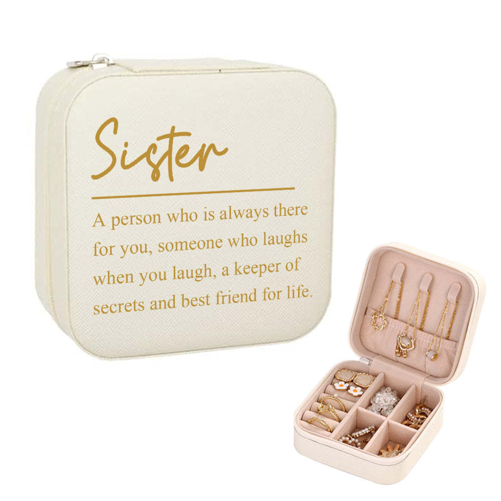 Personalized Jewelry Box Custom Jewelry Organizer Storage Gift for Sister - soufeelmy