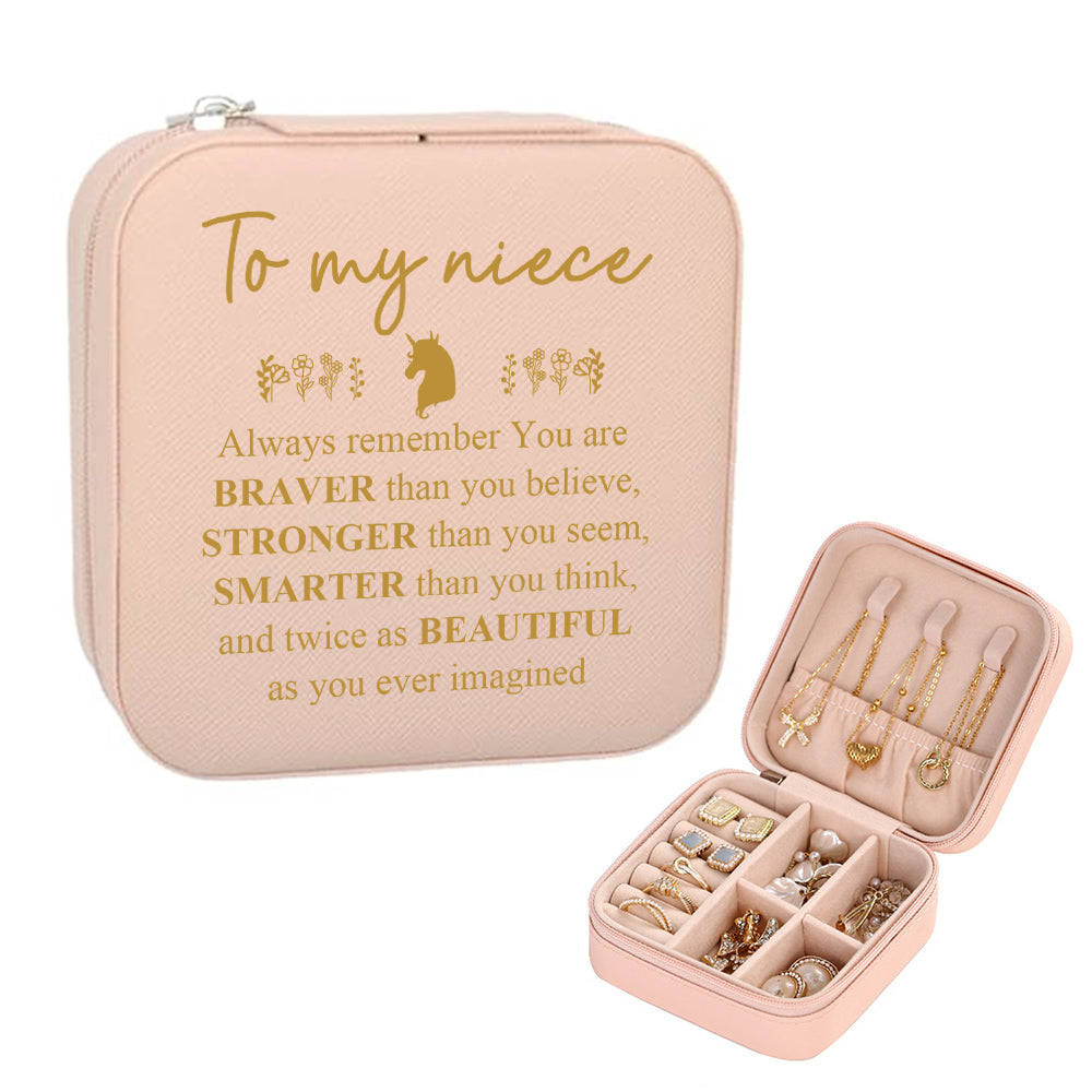 Personalized Jewelry Box Custom Jewelry Organizer Storage Gift for Niece - soufeelmy