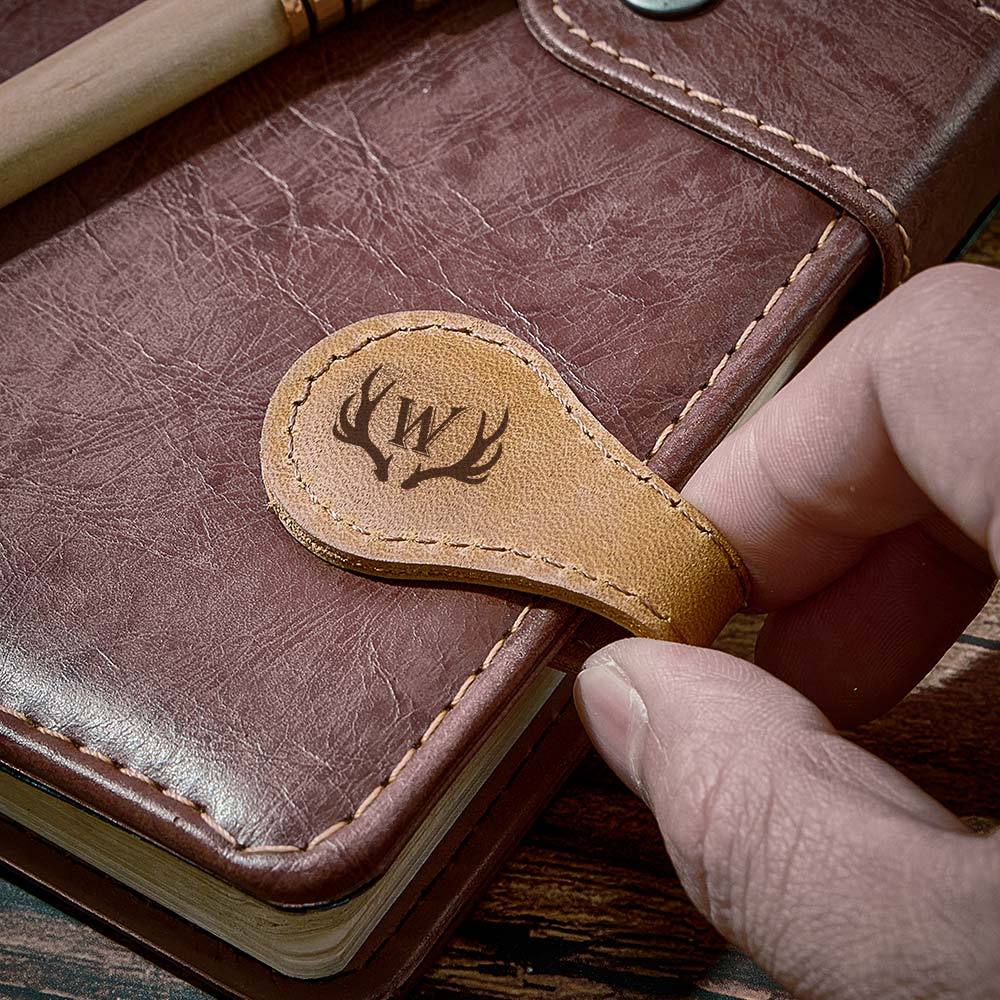 Custom Leather Bookmark Personalized Engraved Magnetic Bookmark Gift for Book Lover - soufeelmy