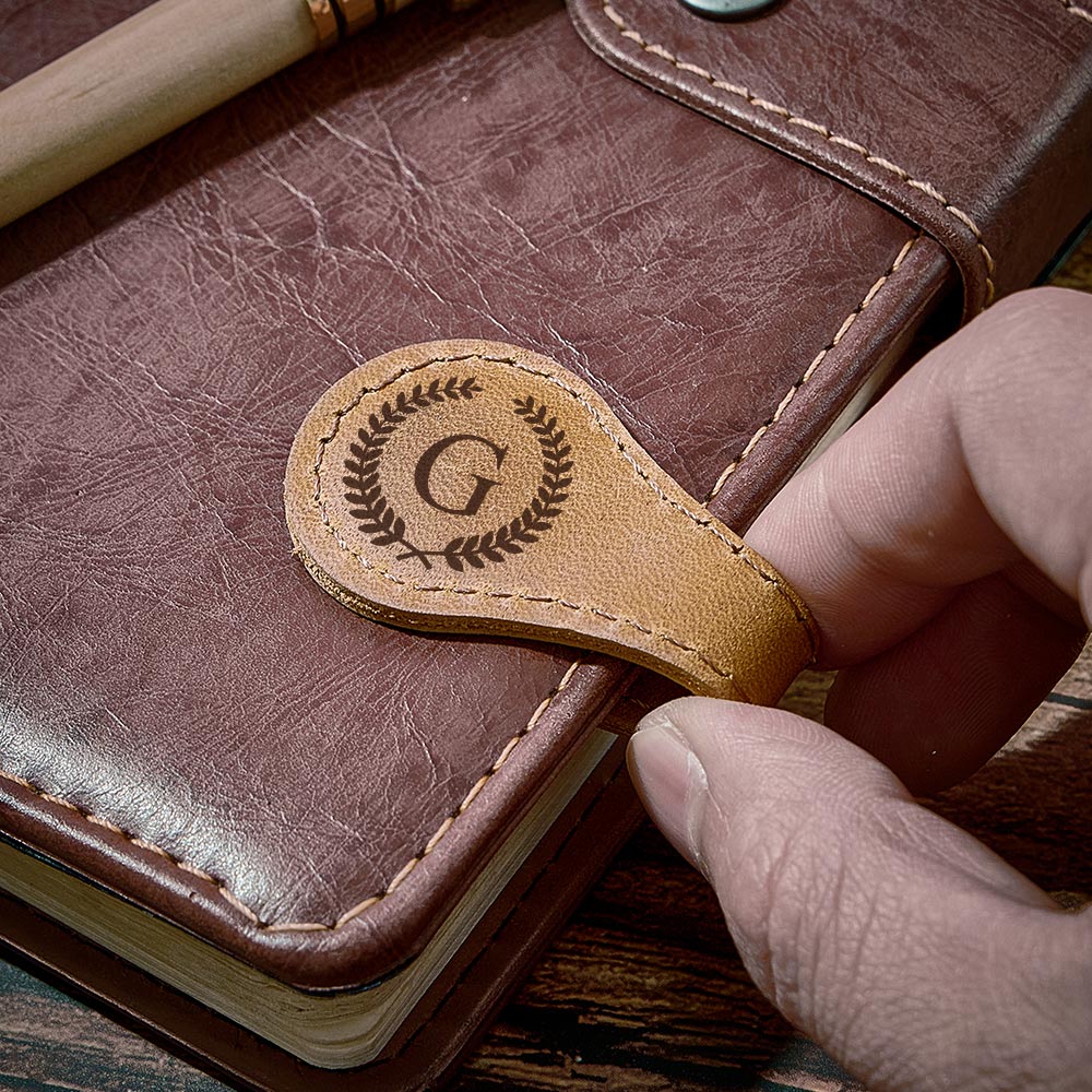 Custom Leather Bookmark Personalized Magnetic Bookmark Reader Gift for Family or Friend - soufeelmy