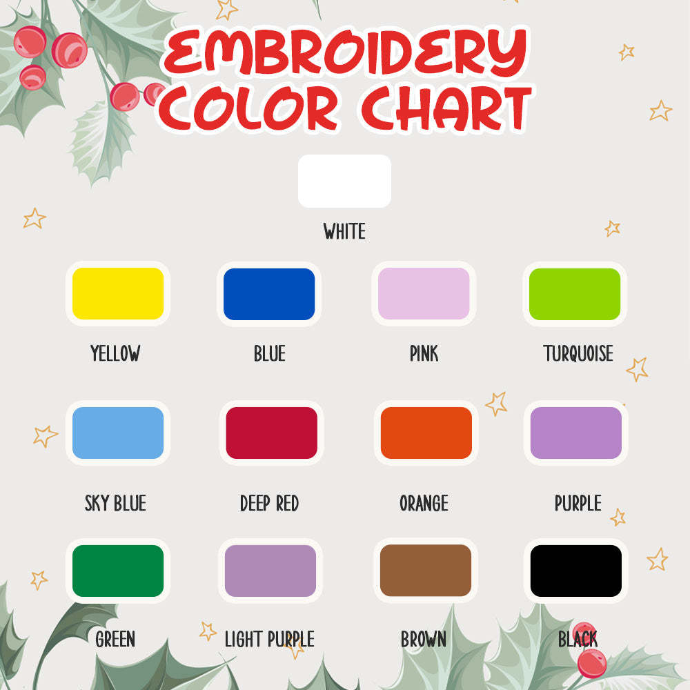 Personalized Christmas Scarve Stocking with Name Embroidery Christmas Stockings Gift for Family - soufeelmy