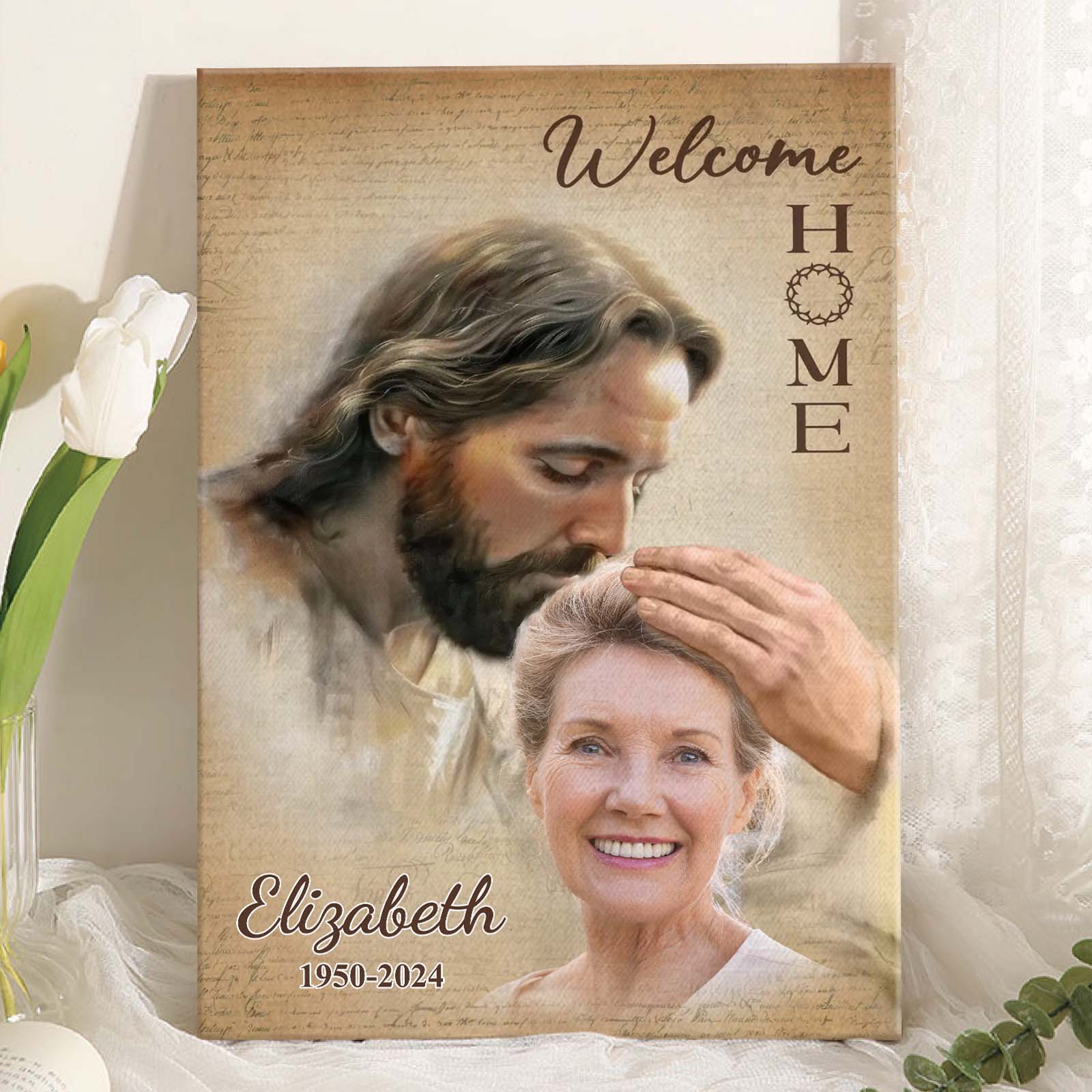 Custom Photo Remembering You With Love Memorial Personalized Custom Vertical Poster Sympathy Gift For Family Members - soufeelmy