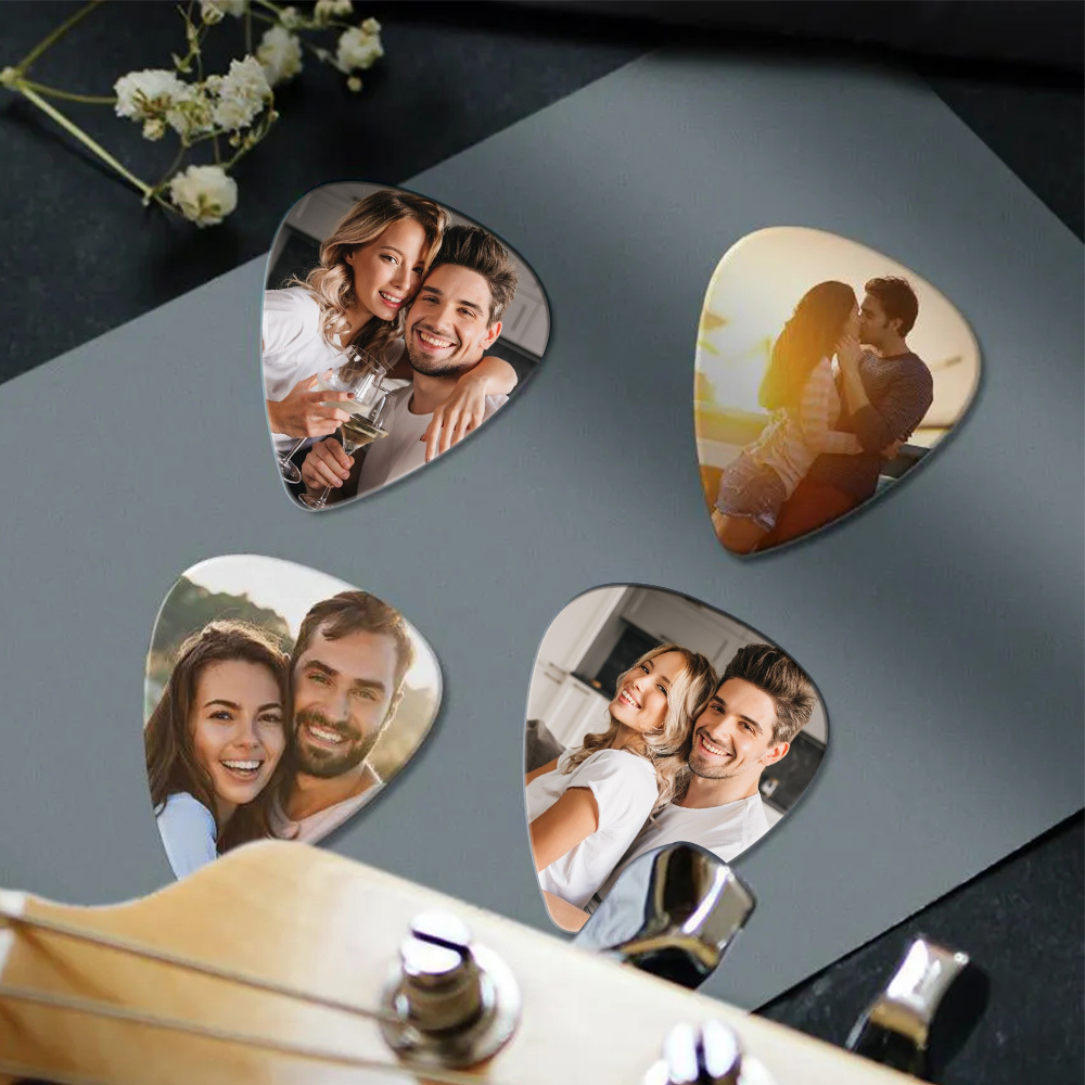 Personalized Photo Guitar Pick Double-Sided Printed with Photo Guitar Pick Gifts 12Pcs For Lovers - soufeelmy