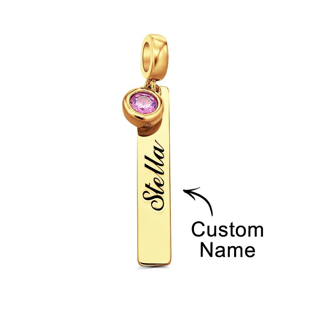 Custom Engraved Birthstone Charm Elegant Gifts For Her - soufeelmy
