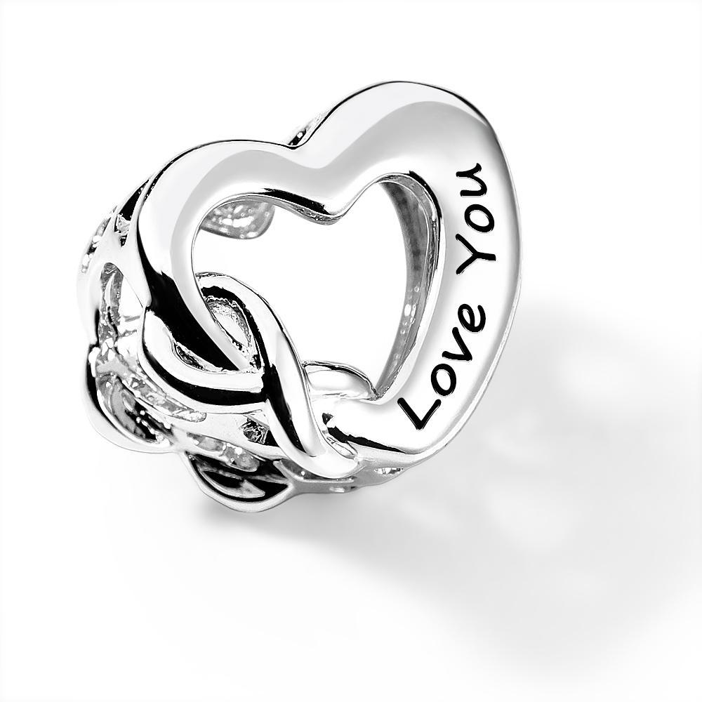Engraved Charm Love You Mum Infinity Heart Charm Jewelry - soufeelmy