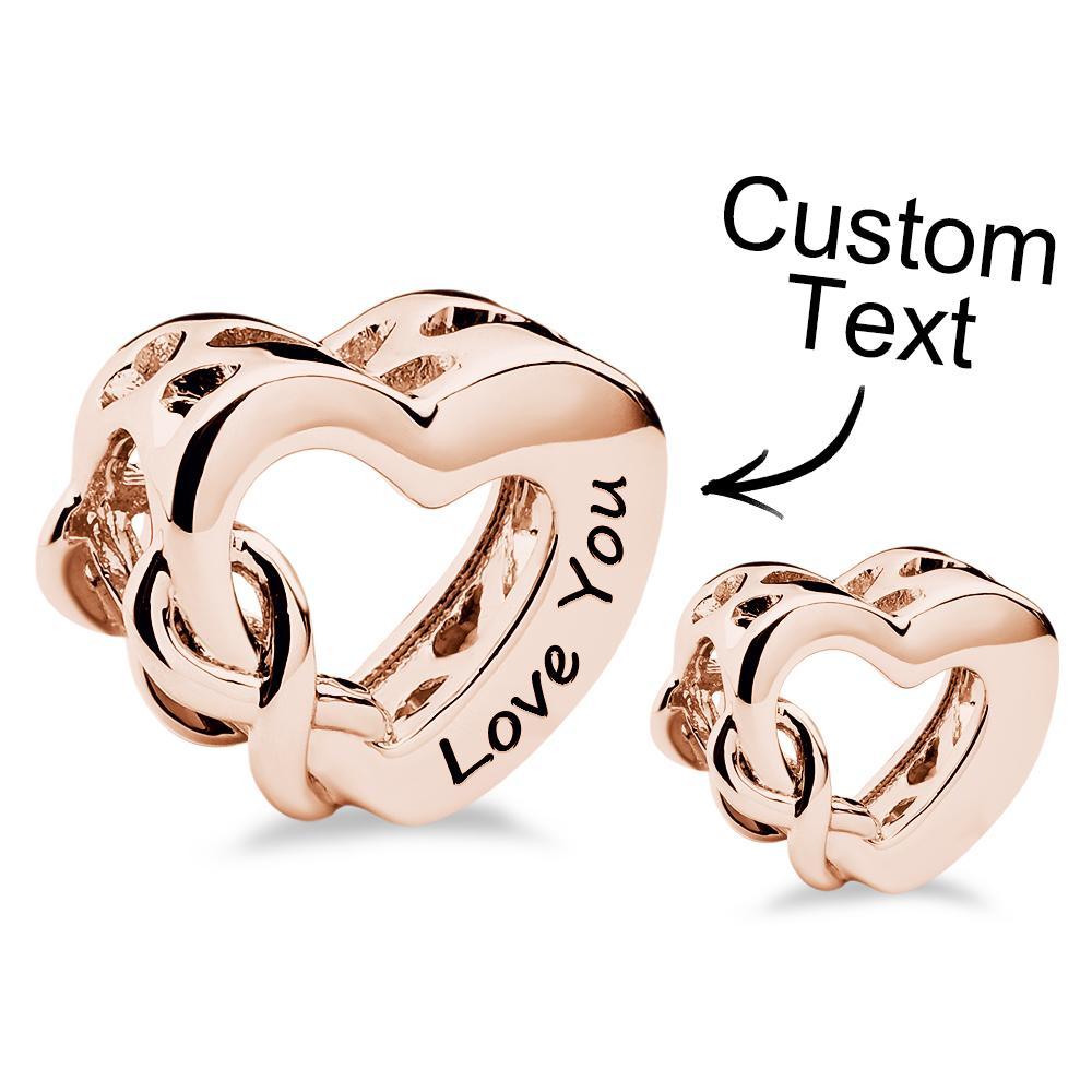 Engraved Charm Love You Mum Infinity Heart Charm Jewelry - soufeelmy