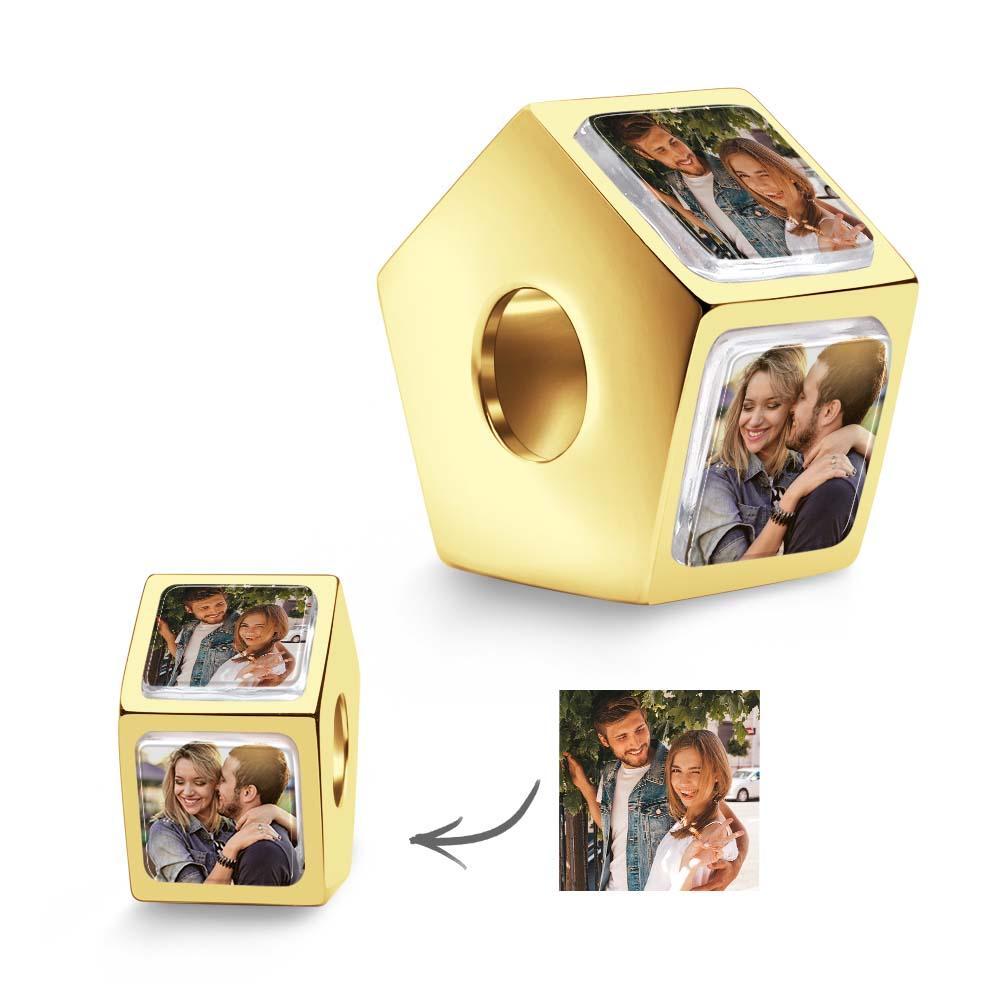 Personalized 5 Side Photo Charm Bead Custom Photo Charm Customized Picture Charm for Women - soufeelmy