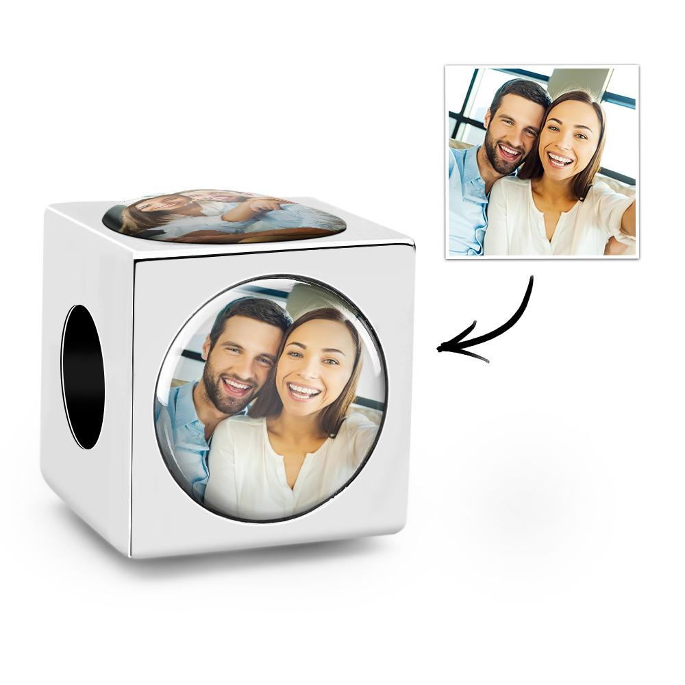 Personalized Four-Sided Photo Charm Customized Bead for Women - soufeelmy
