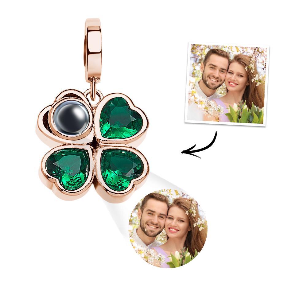 Custom Projection Charm Four Leaf Clover Couple Gift - soufeelmy