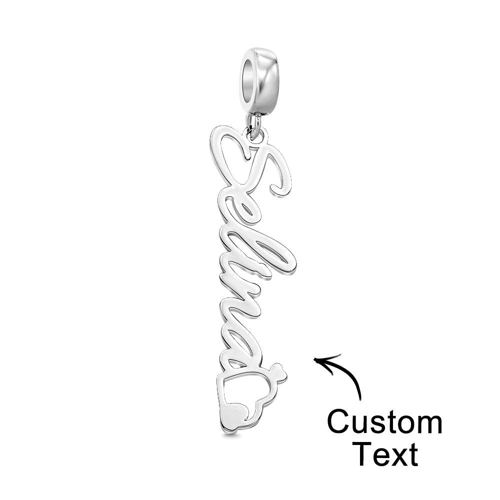 Custom Name Charm With A Heart Elegant Pendant Jewelry Accessory - soufeelmy