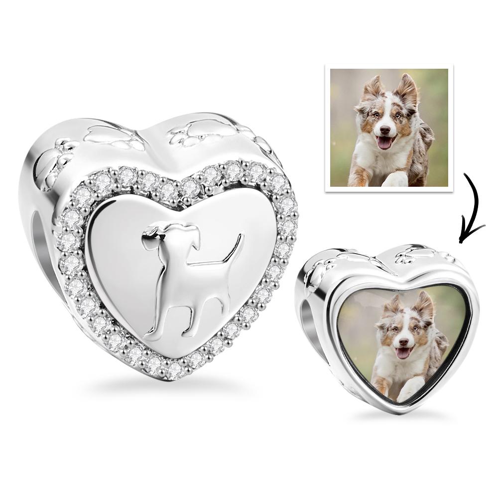 Custom Photo Charm Heart Puppy Cute Gift for Pet Owners - soufeelmy