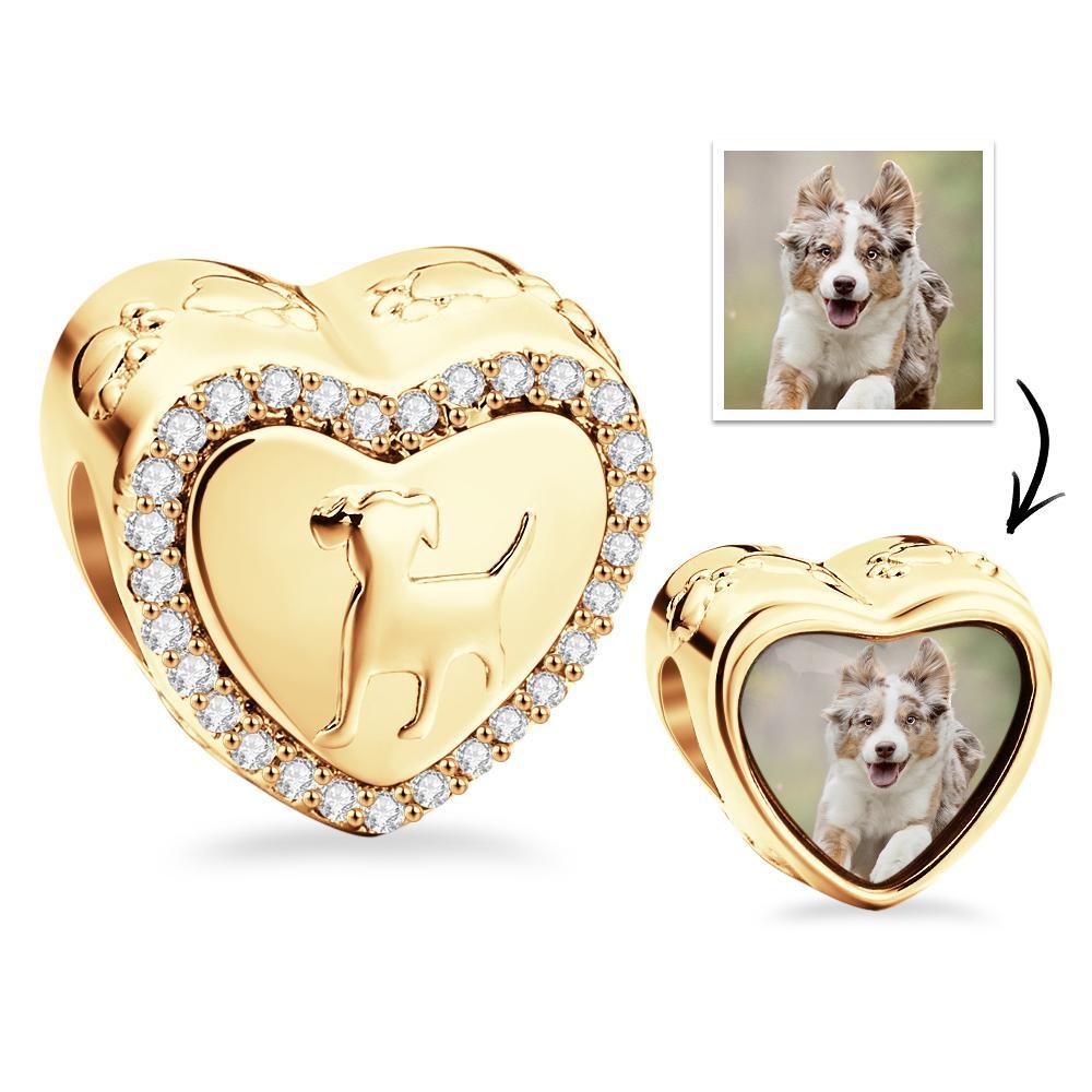 Custom Photo Charm Heart Puppy Cute Gift for Pet Owners - soufeelmy