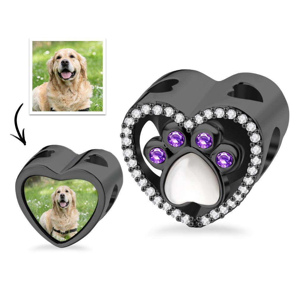 Custom Projection Charm Gem Paw Prints Gift for Pet - soufeelmy