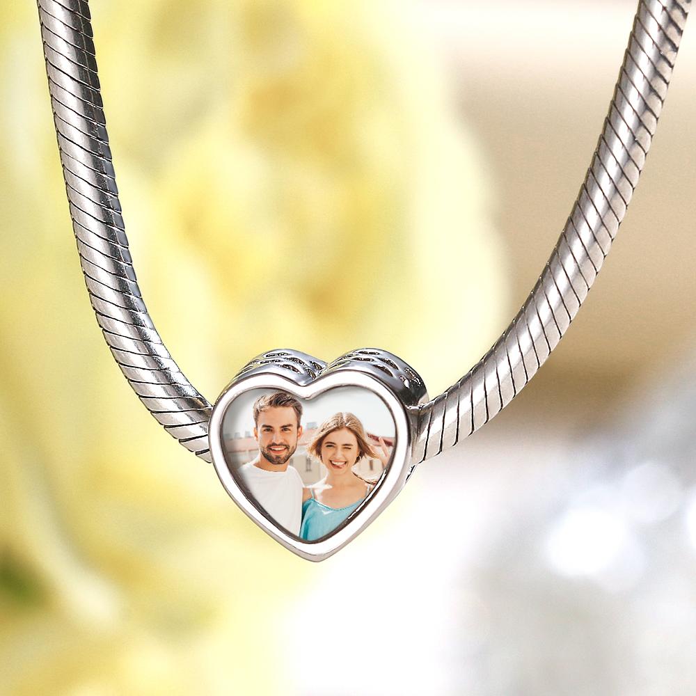 Custom Photo Charm Heart Love Hook Couple Gift - soufeelmy