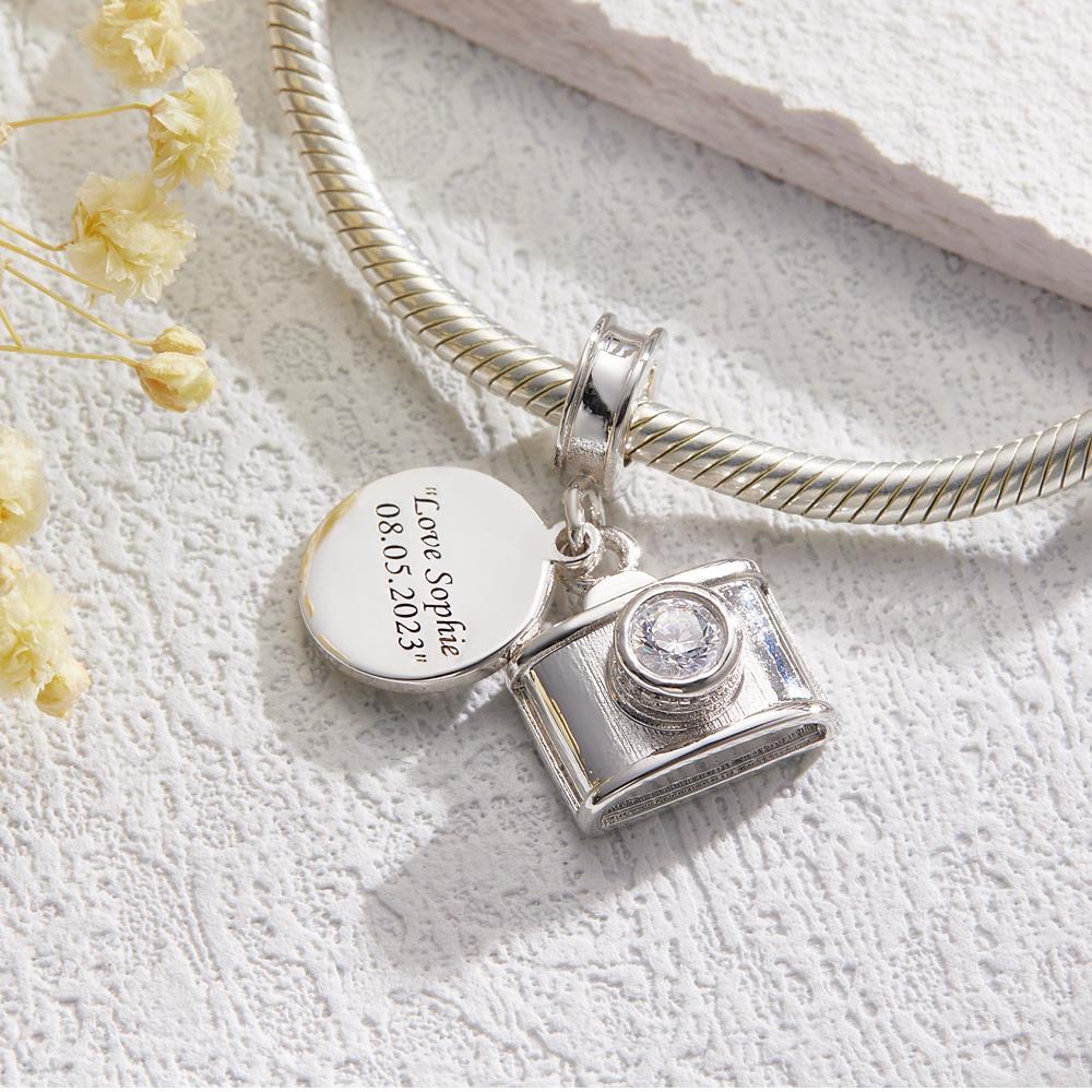 Custom Engraved Charm Diamond Camera Fashion Gift - soufeelmy