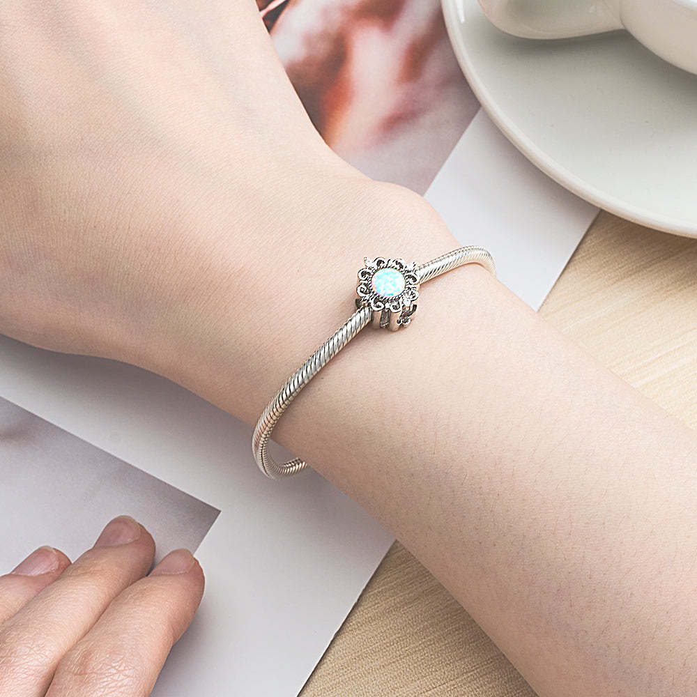 Custom Engraved Vintage Opal Charm Gift for Her - soufeelmy