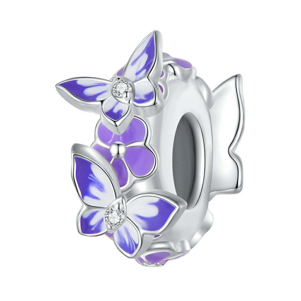 butterflies stopper charm spacer charm 925 sterling silver dp108