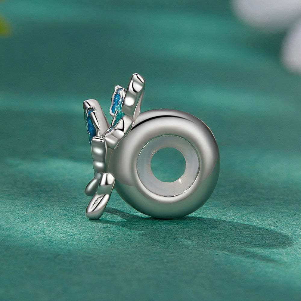 blue butterflies stopper charm spacer charm 925 sterling silver dp138