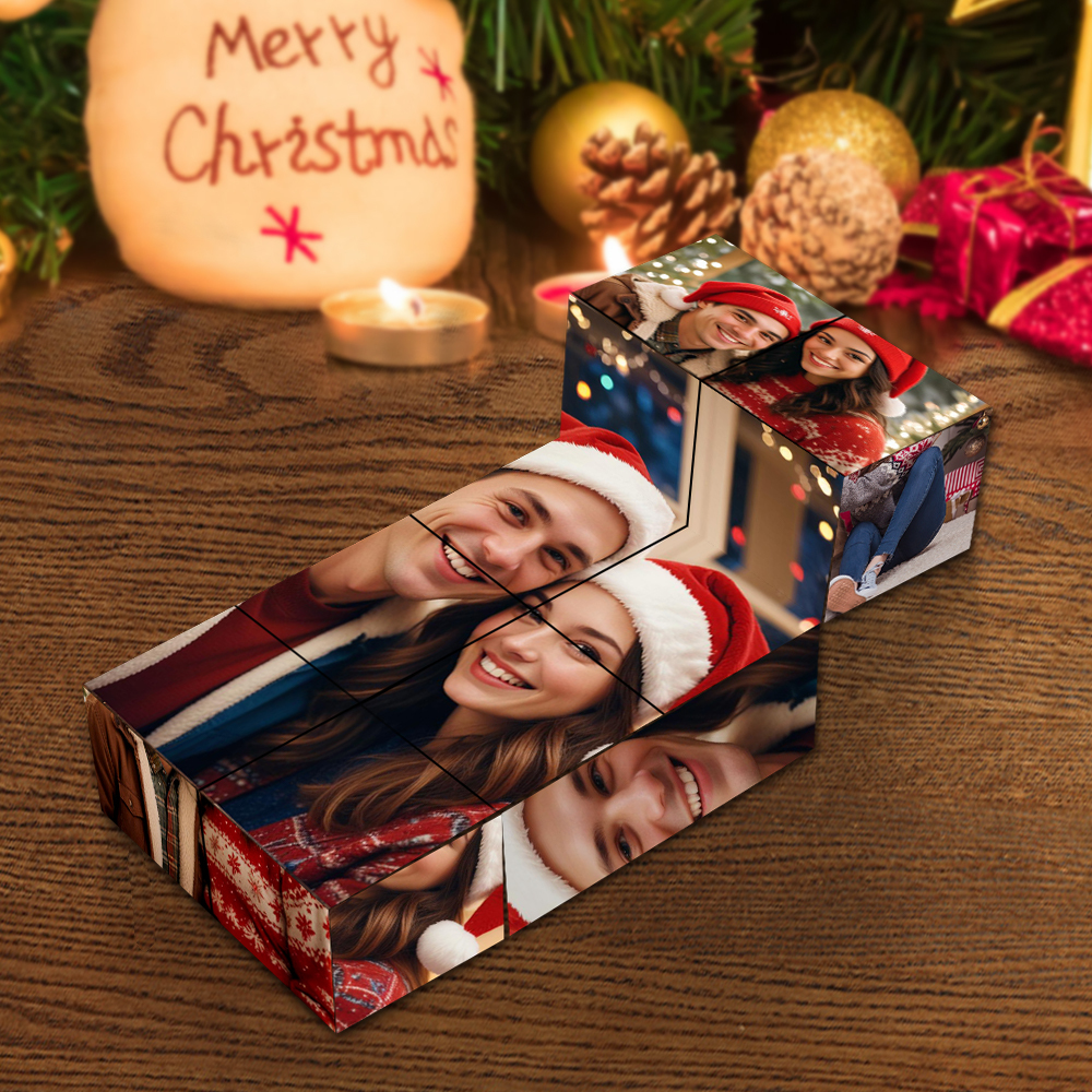 Multiphoto Photo Cube Personalised Folding Picture Cube Photo Frame Christmas Gifts - soufeelmy
