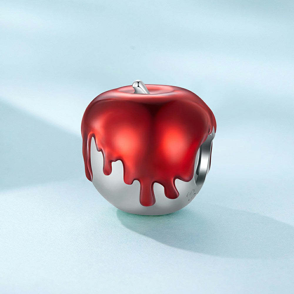 apple enamel charm 925 sterling silver dy1332