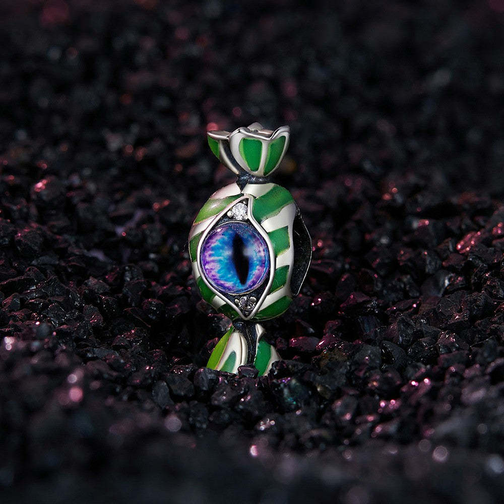 glow in the dark halloween candy enamel charm 925 sterling silver halloween gifts dy1338