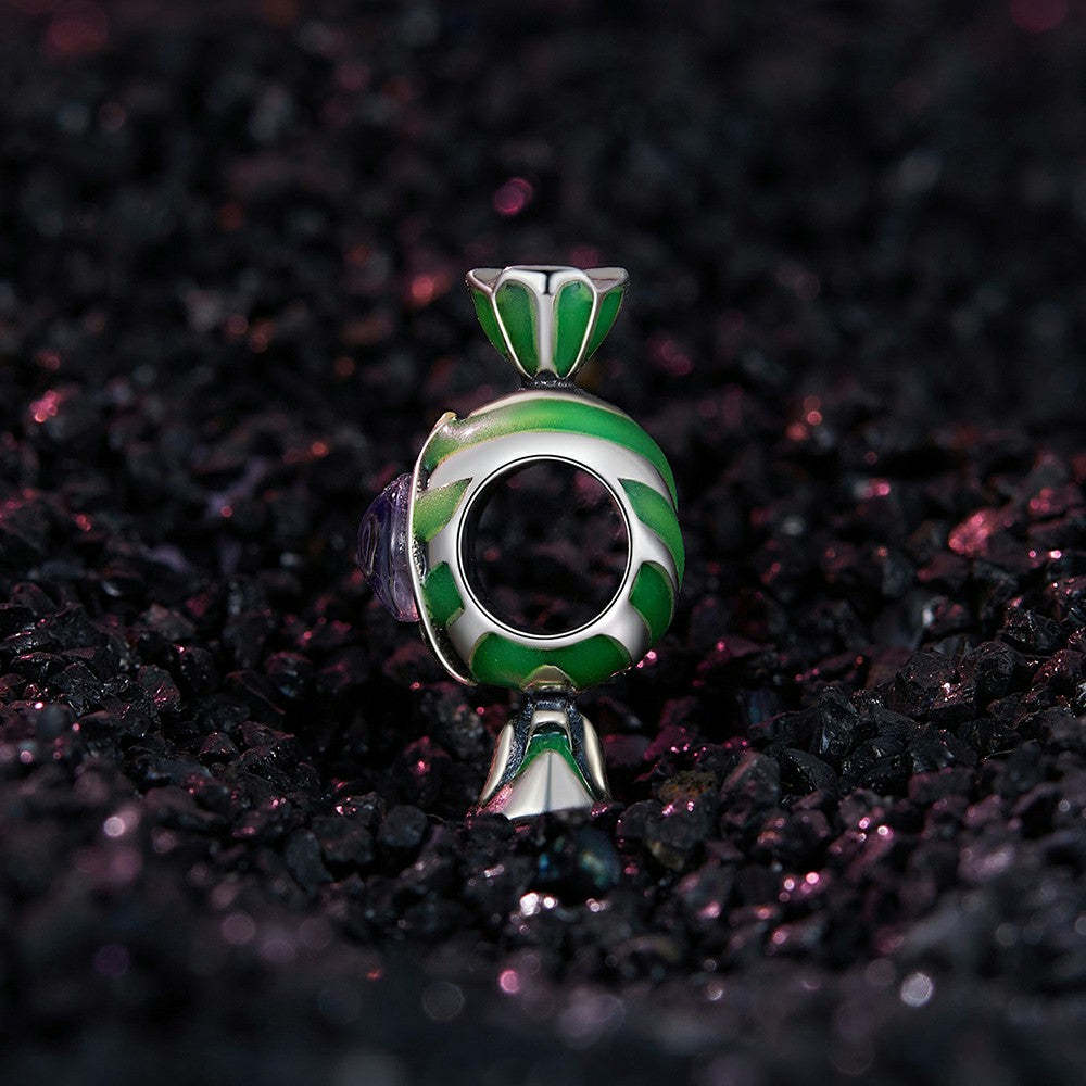 glow in the dark halloween candy enamel charm 925 sterling silver halloween gifts dy1338