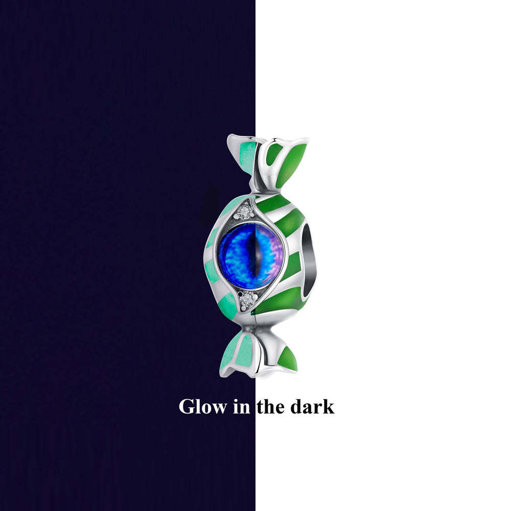 glow in the dark halloween candy enamel charm 925 sterling silver halloween gifts dy1338