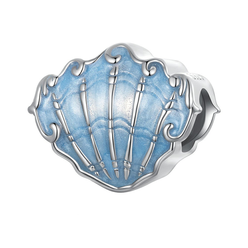 seashells enamel charm 925 sterling silver dy1349