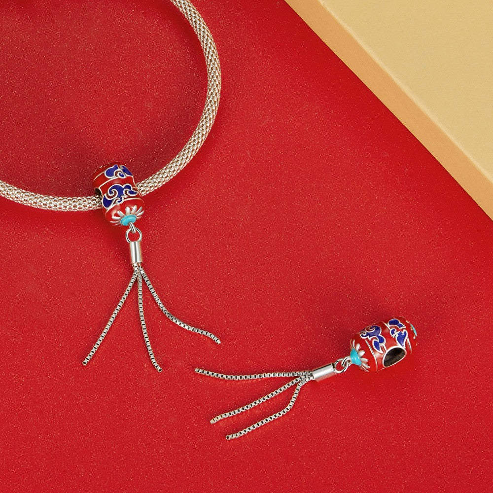 red lantern enamel charm 925 sterling silver dy1363