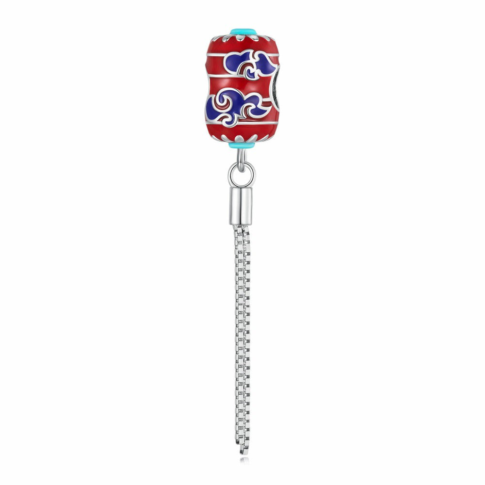 red lantern enamel charm 925 sterling silver dy1363