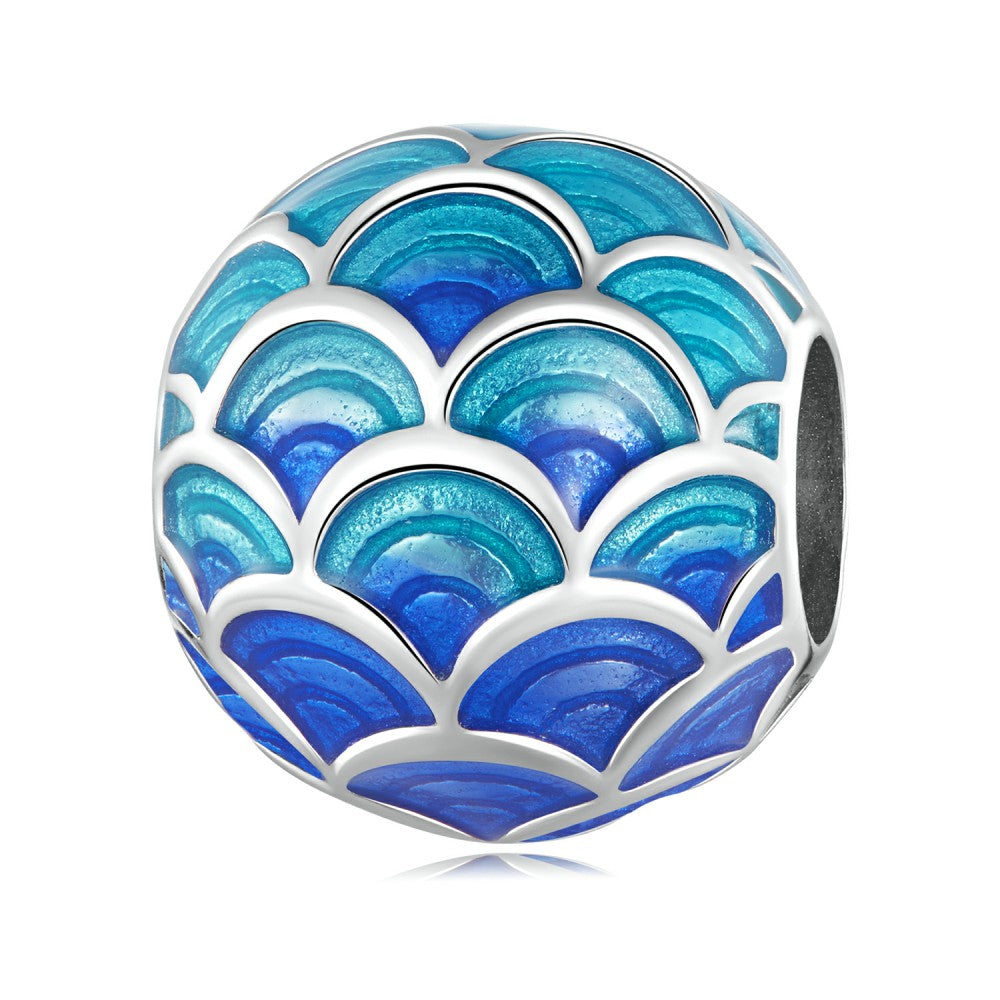 dragon scales enamel charm 925 sterling silver dy1375