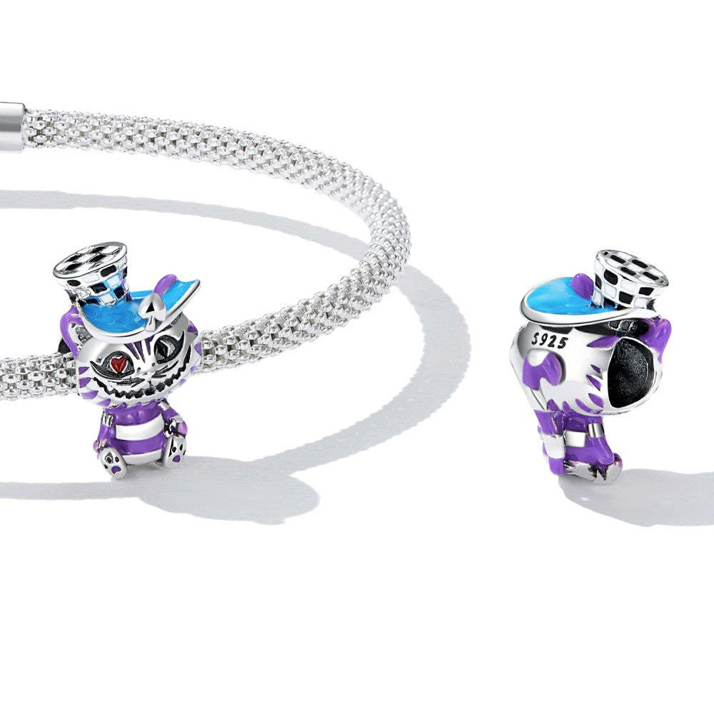 magic cat enamel charm 925 sterling silver gift for pet lover dy1395
