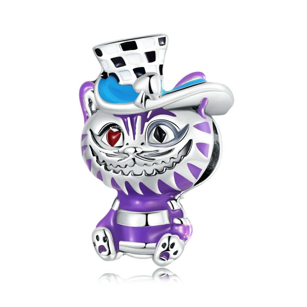 magic cat enamel charm 925 sterling silver gift for pet lover dy1395