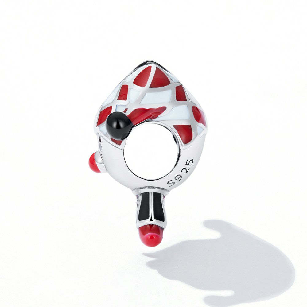 playing card joker enamel charm 925 sterling silver dy1398