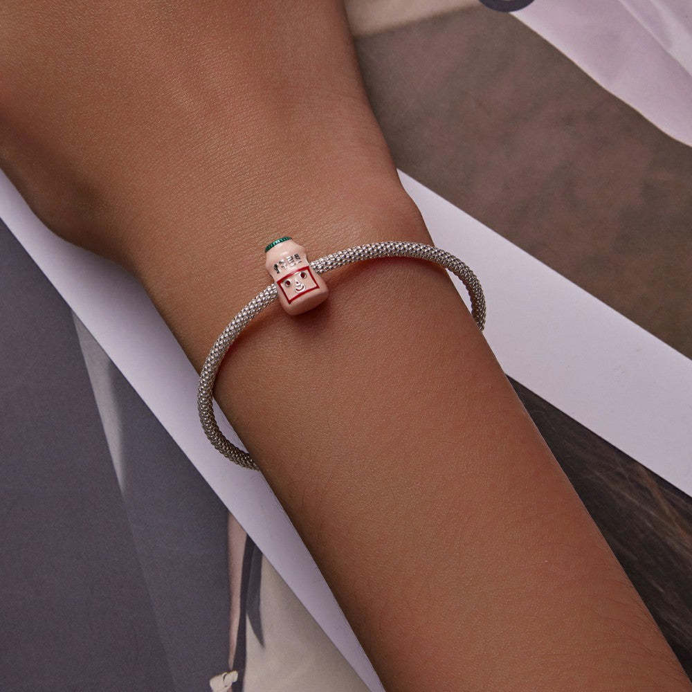 fun drinks enamel charm 925 sterling silver dy1410