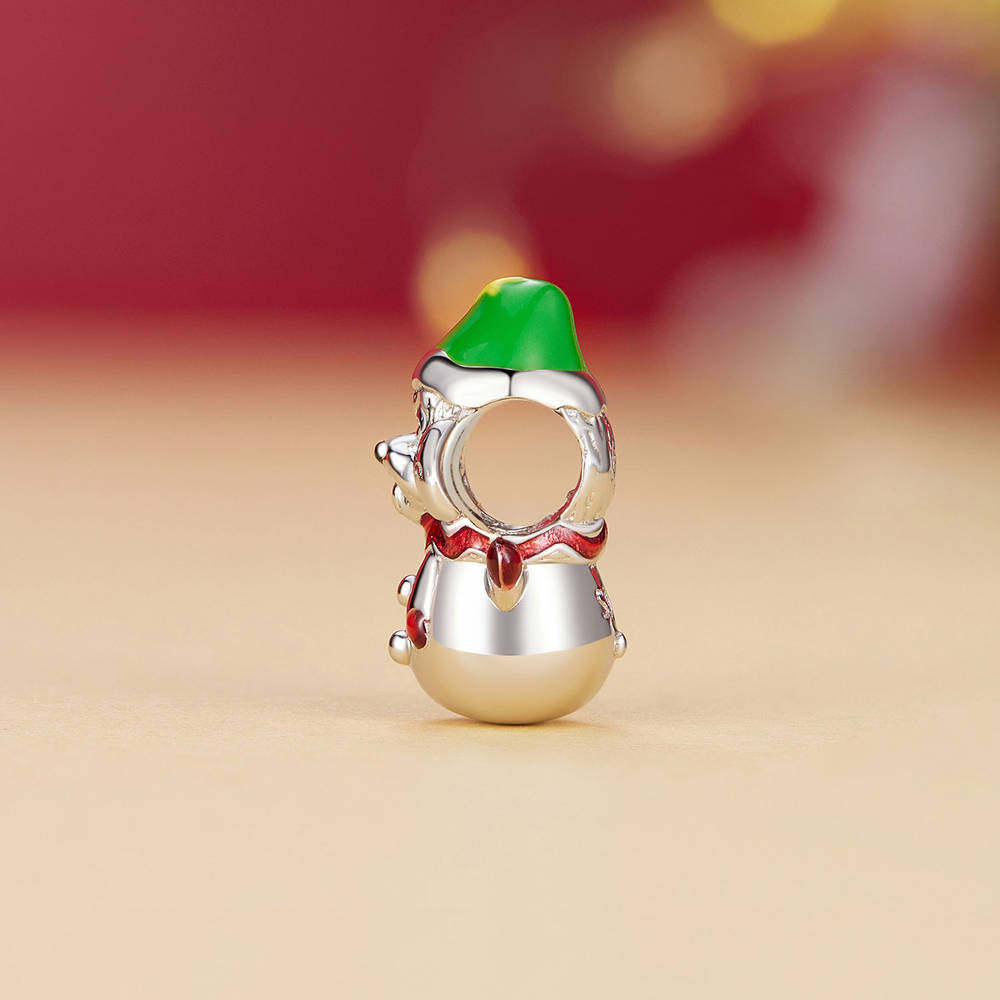 Christmas Snow Dog Enamel Charm Silver Christmas Gifts - soufeelmy