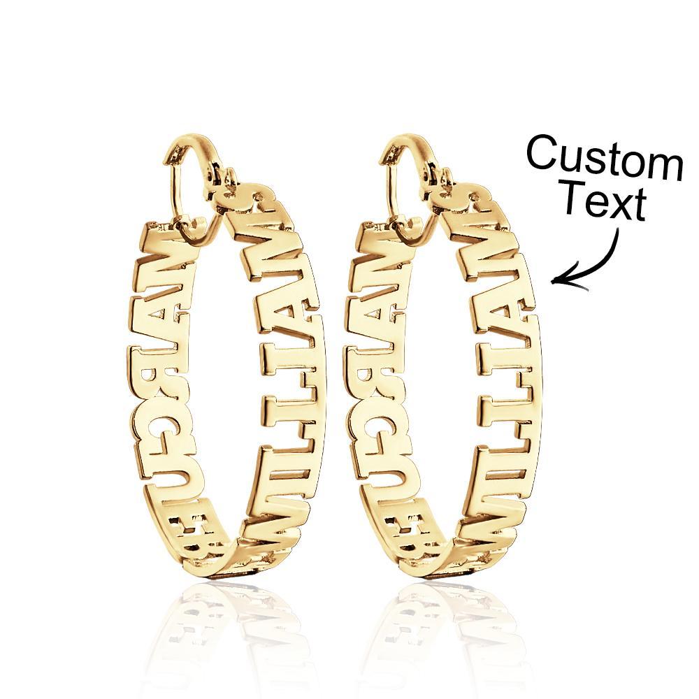 Custom Name Hoop Earring Advanced Simple Women Gifts - soufeelmy