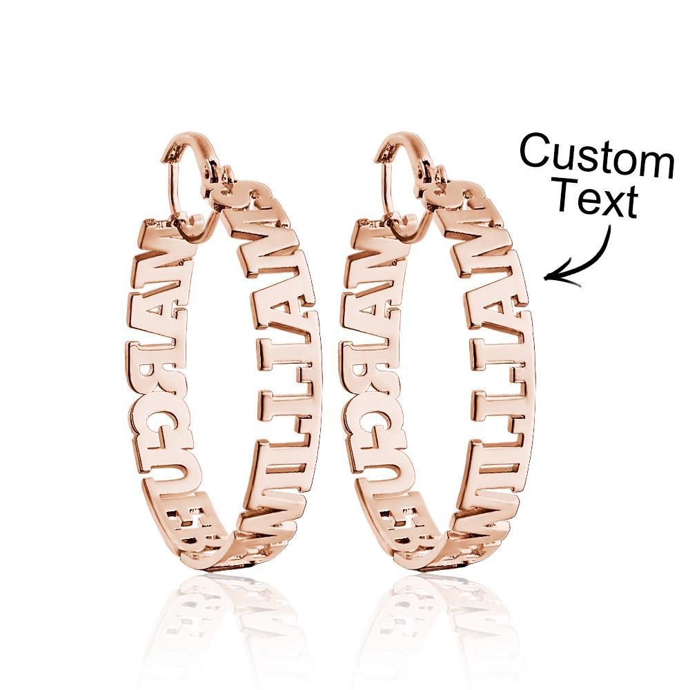 Custom Name Hoop Earring Advanced Simple Women Gifts - soufeelmy