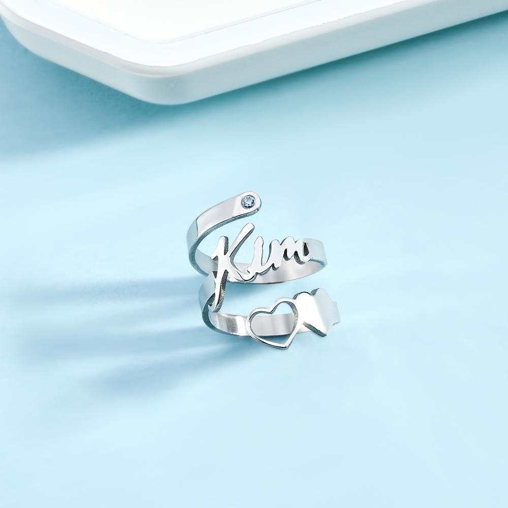 Custom Name Stethoscope Accessory With Birthstone Personalized Heart Hollow Out Name Tag For Nurse - soufeelmy