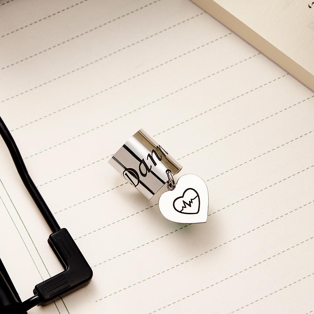 Personalized Engraved Stethoscope Accessory With Heart Pendant Name Tag For Hospital Workers - soufeelmy