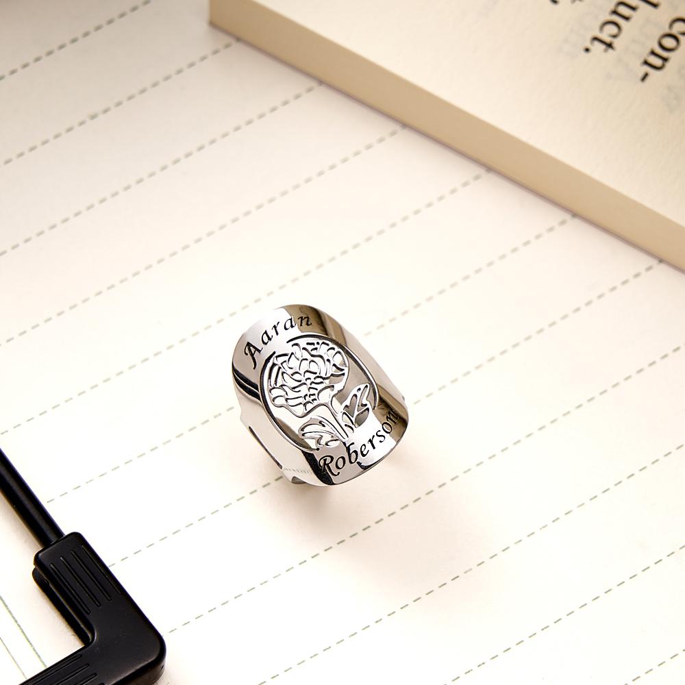 Custom Engraved Stethoscope With Hollow Out Birth Flower Stethoscope Decoration For Nurse - soufeelmy