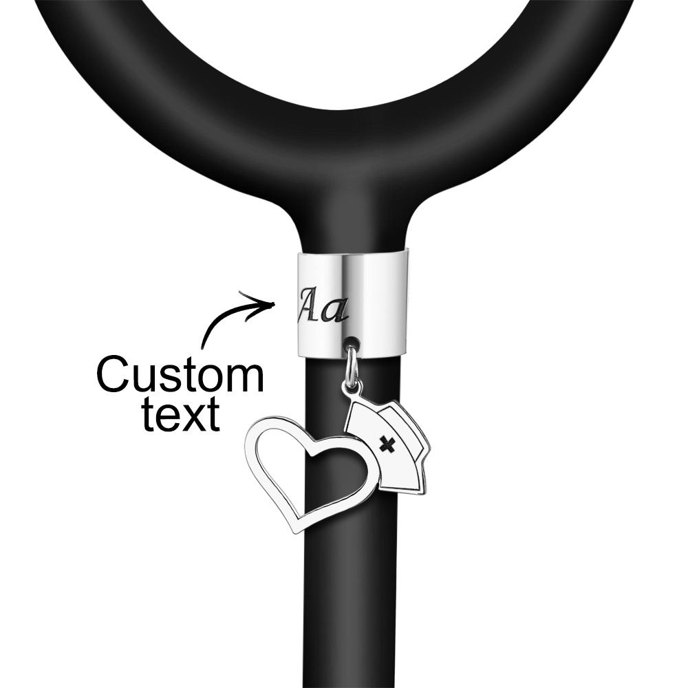 Stethoscope Decoration Name Tag Personalized Pattern For Nurse - soufeelmy