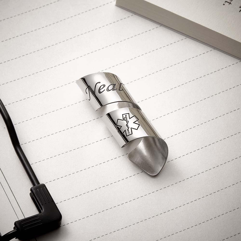 Custom Engraved Pattern Stethoscope Name Tag Personalized Gifts For Doctor - soufeelmy