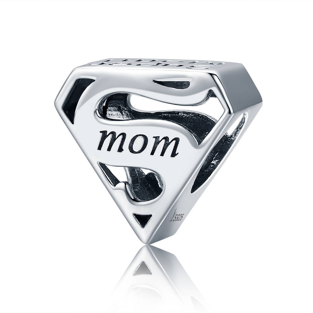 dear super mom charm 925 sterling silver mothers day gifts fj1421